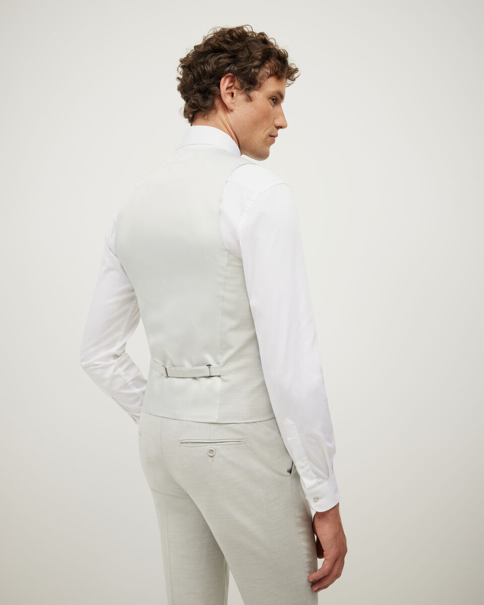 Textured Tailored Vest, Light Grey, hi-res